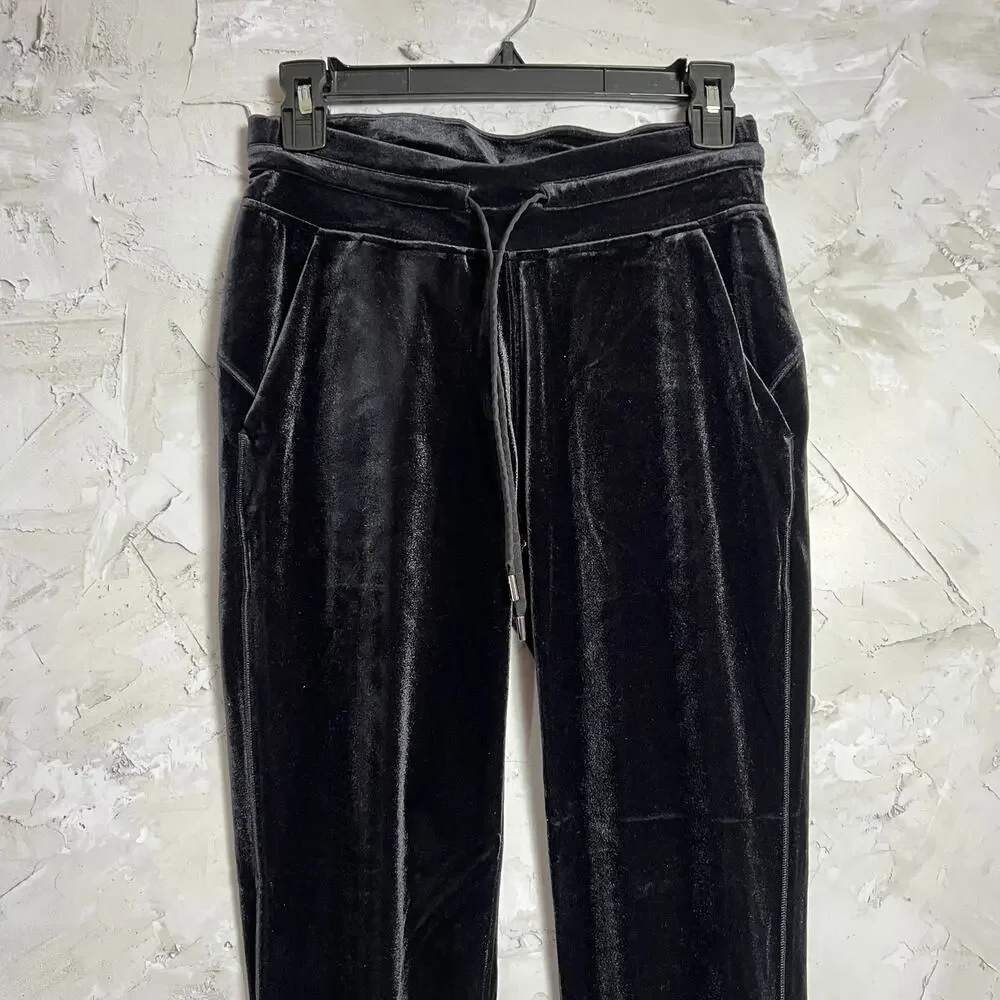 Lululemon Ready to Crush Velour Joggers SIZE 4 Black Plush Athleisure